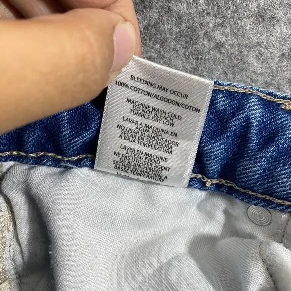 Hidden Jeans 26 Two Tone Blue Denim Distressed High Rise Tracey Straight Leg - Picture 14 of 14